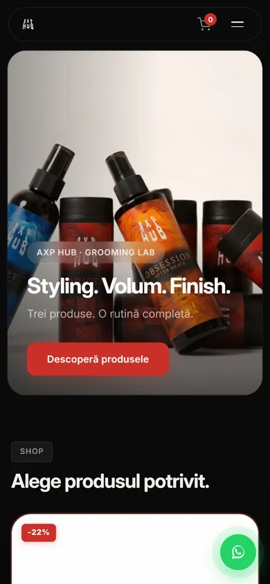 AXP Hub — versiunea de telefon